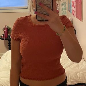 american eagle lettuce edge top